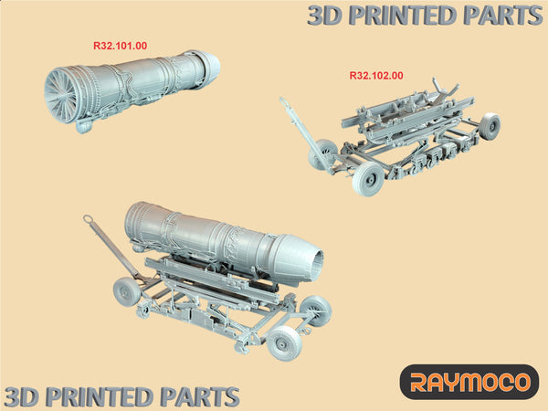 R32.103.00  1/32 FA/-18E/F Turbojet Engine F414-GE-400 with Trailer. Recommended Kits - Revell