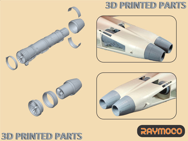 R32.105.00  1/32 F/A-18E/F Turbojet Engine F414-GE-400 & Engine Fan with Nozzle. Recommended Kits - Revell