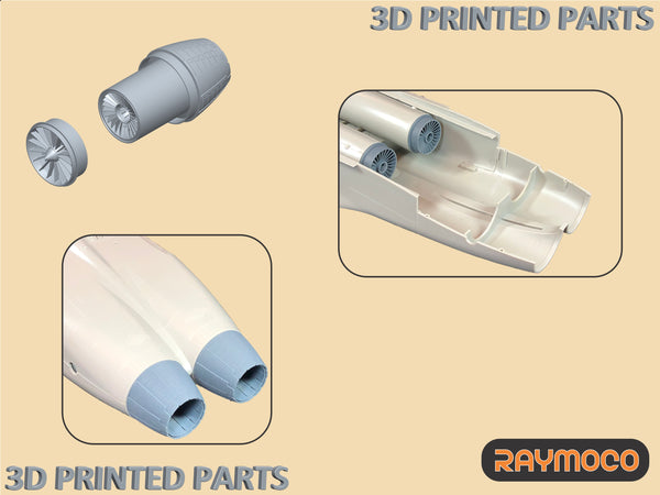 R32.108.00  1/32 Engine Fan & Nozzle (2 Sets). For use with F/A-18E/F Super Hornet & EA-18/G Growler. Recommended Kits -Trumpeter