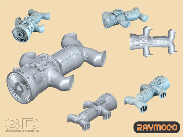 R48.102.ST  1/48 Harrier Engine Pegasus 11 MK 103 with Stand. For use with:  SEA HARRIER FA 2, HARRIER GR1/GR3,  HARRIER T2/T4/T8