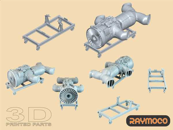 R48.102.ST  1/48 Harrier Engine Pegasus 11 MK 103 with Stand. For use with:  SEA HARRIER FA 2, HARRIER GR1/GR3,  HARRIER T2/T4/T8