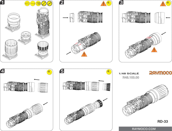 R48.103.DPAC  1/48 MiG-29 Engine RD-33 (2 Sets).