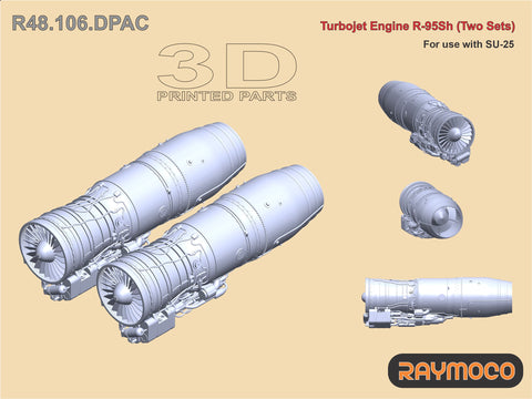 R48.106.DPAC  1/48 SU-25 Turbojet Engine R-95Sh (Two Sets).