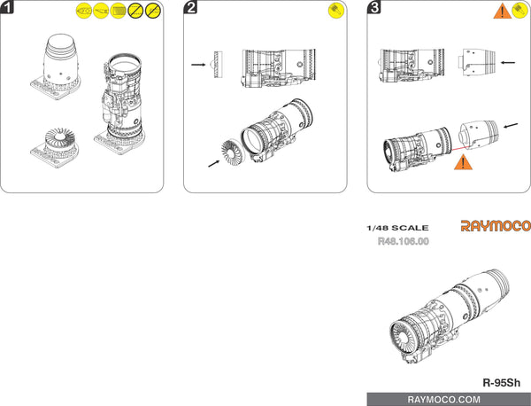 R48.106.00  1/48 SU-25 Turbojet Engine R-95Sh.