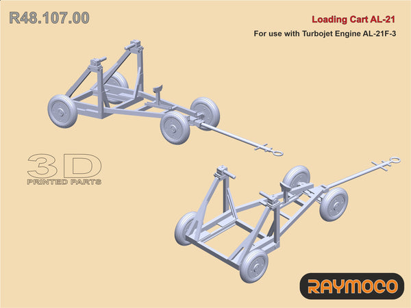 R48.107.00  1/48 Loading Cart AL-21. For use with SU-17 Engine AL-21F-3