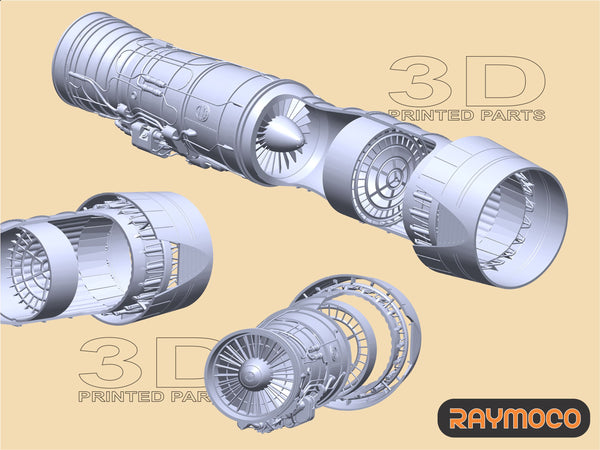 R48.115.DPAK  1/48 MiG-31 Engine D-30F6. (2 Sets). Recommended Kit - AMK