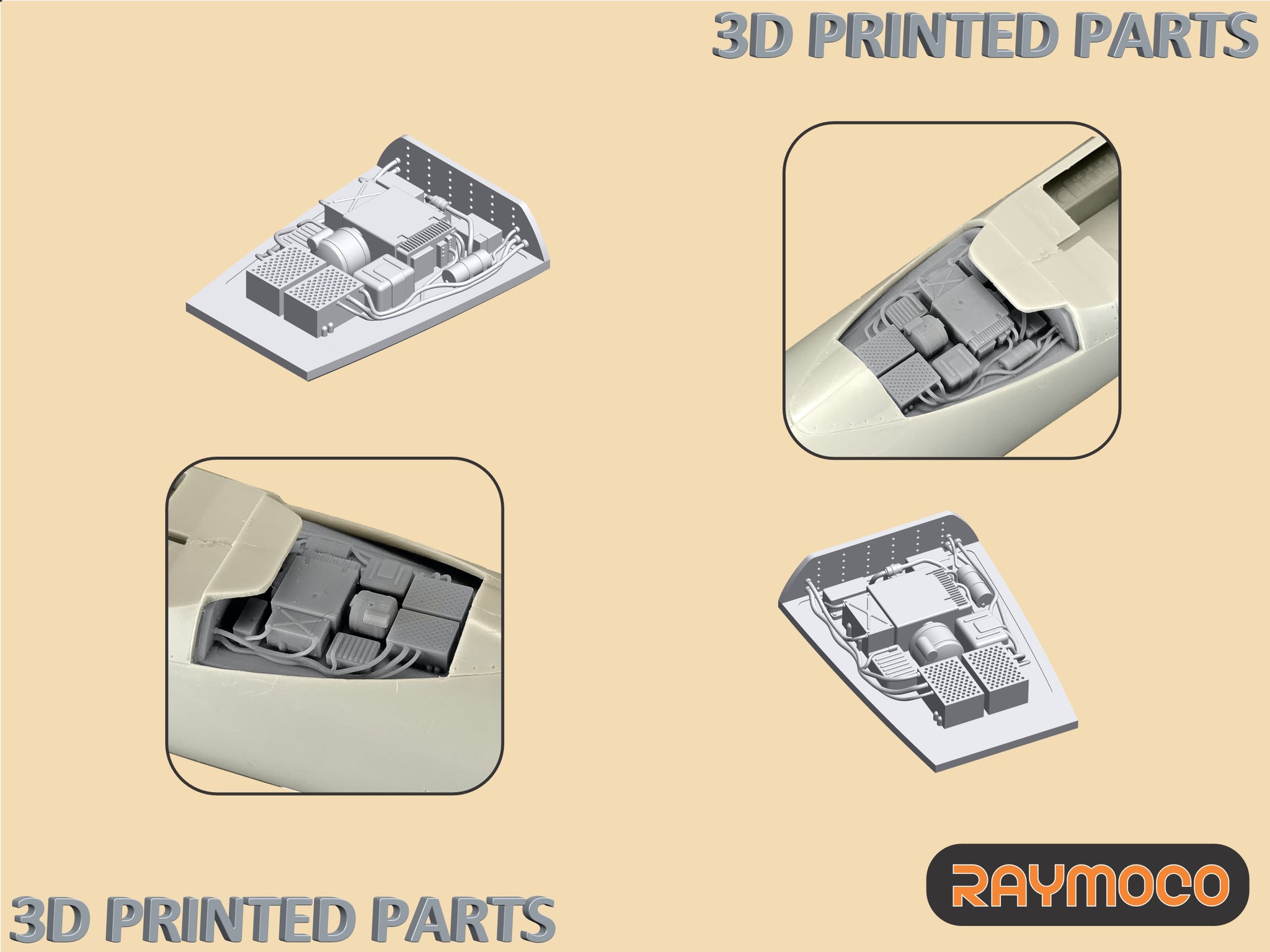 ラムコページ MiG-21 Electronics, Tail hydraulics Detail Set 1/48 | RAYMOCO