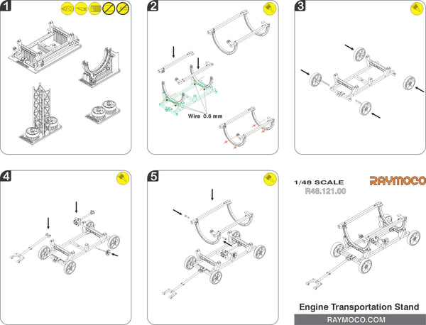 R48.121.00  1/48 MiG-31 Engine Transportation Stand.