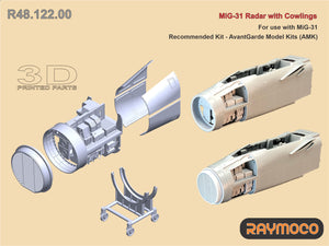 R48.122.00  1/48 MiG-31 Radar with Cowlings. Recommended Kit -AMK