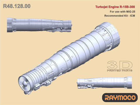 R48.128.00  1/48 MiG-25 Engine R-15B-300. Recommended Kit - ICM