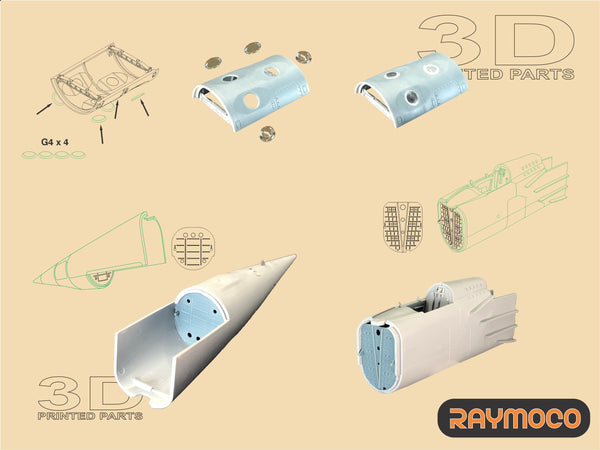 R48.130.00  1/48 MiG-25 Surveillance Cameras. For use with MIG-25RBT. Recommended Kit-ICM