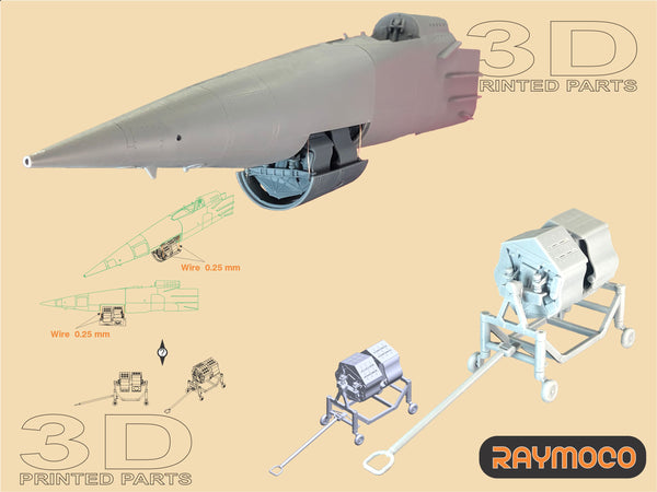 R48.130.00  1/48 MiG-25 Surveillance Cameras. For use with MIG-25RBT. Recommended Kit-ICM
