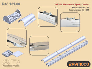 R48.131.00  1/48 MiG-25 Electronics, Spine, Covers. Recommended Kit-ICM