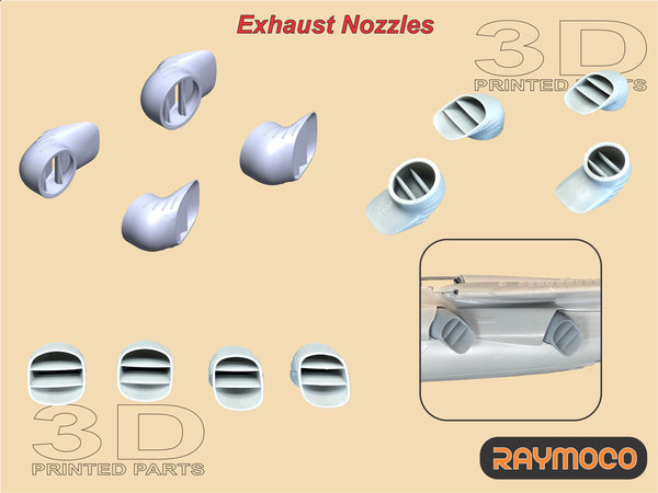 R48.135.00  1/48 SEA HARRIER FA 2 Engine, Exhaust Nozzles, Electronics, Radar. Recommended Kit - KINETIC