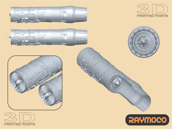 R48.138.DP  1/48 F-15 Engine F100-PW-229 (2 Sets). For use with F-15 I. Recommended Kit - GWH