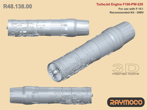 R48.138.00  1/48 F-15 Engine F100-PW-229. For use with F-15 I. Recommended Kit - GWH