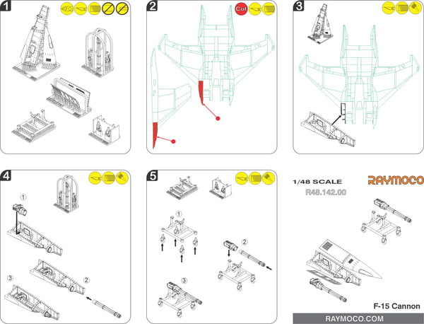 R48.142.00  1/48 F-15 Cannon. Recommended Kit-GWH