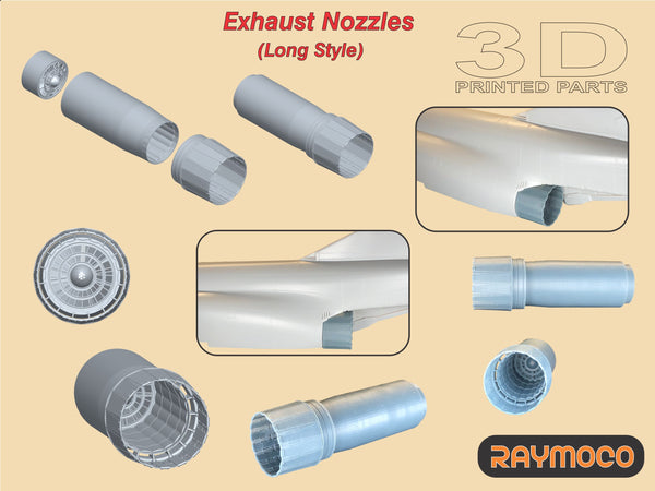 R48.146.00  1/48 F-4 PHANTOM II (J,E,EJ) Air Intakes, Air Intake Covers, Exhaust Nozzles (Long Style). Recommended Kit - Hasegawa