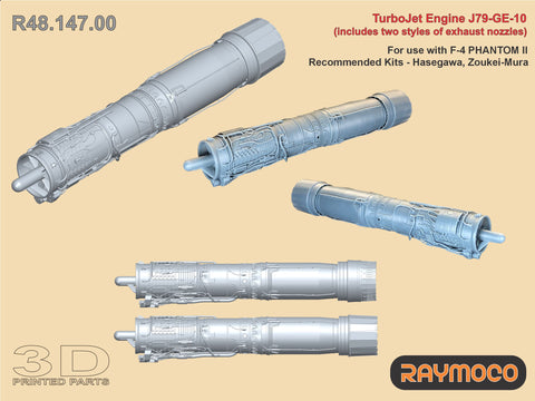 R48.147.00  1/48 F-4 Phantom II Turbo Jet Engine J79-GE-10. Recommended Kits - Hasegawa, ZM