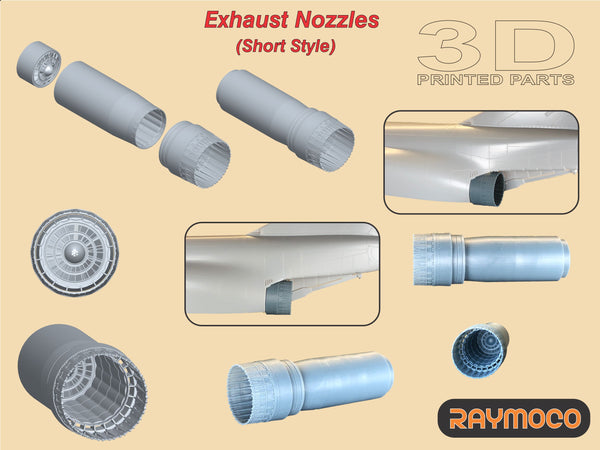 F-4J/E/EJ Phantom II Air Intakes, Cowers, Exhaust Nozzles (Short Style) for Hasegawa Kit - 1/48 | R48.148.00