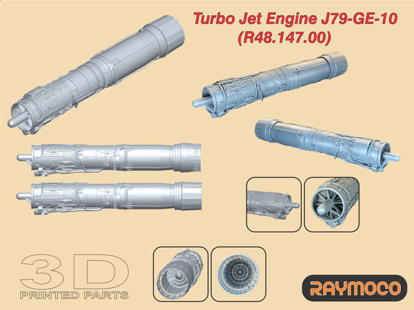 R48.151.00  1/48 F-4 PHANTOM II (J,E,EJ) Air Intakes, Air Intake Covers, Exhaust Nozzles Turbo Jet Engine J79-GE-10. Recommended Kit - Hasegawa