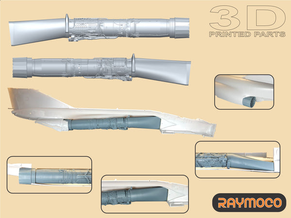 R48.151.00  1/48 F-4 PHANTOM II (J,E,EJ) Air Intakes, Air Intake Covers, Exhaust Nozzles Turbo Jet Engine J79-GE-10. Recommended Kit - Hasegawa