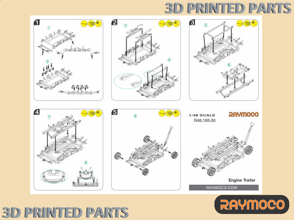 R48.166.00  1/48 F-18 Turbo Jet Engine F414-GE-400 with Trailer. Recommended Kits - Hasegawa