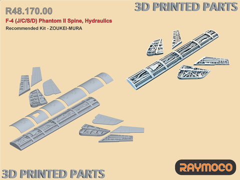 R48.170.00  1/48 F-4 (J/C/S/D) Phantom II Spine, Hydraulics. Recommended Kit-ZOUKEI-MURA