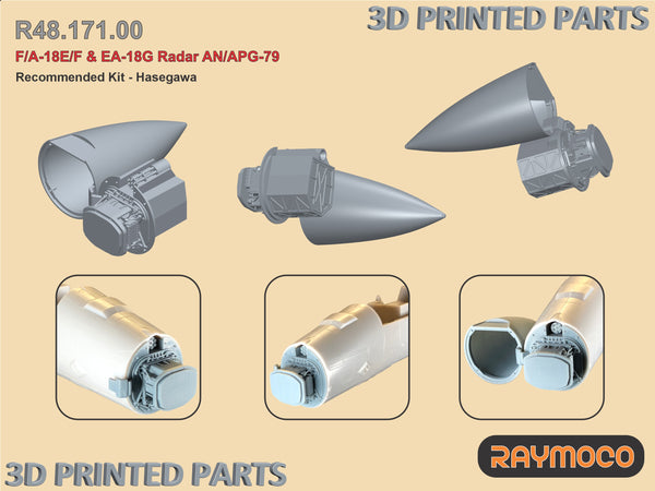R48.171.00  1/48 F/A-18E/F & EA-18G Radar. Recommended Kits - Hasegawa