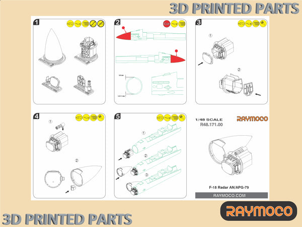 R48.171.00  1/48 F/A-18E/F & EA-18G Radar. Recommended Kits - Hasegawa
