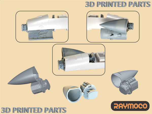 R48.173.00  1/48 F/A-18E/F & EA-18G Radar & Cannon with Trolley. Recommended Kits - Hasegawa