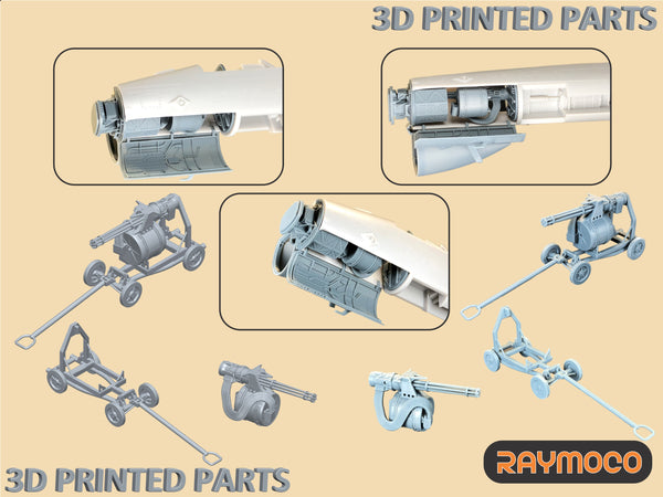 R48.173.00  1/48 F/A-18E/F & EA-18G Radar & Cannon with Trolley. Recommended Kits - Hasegawa