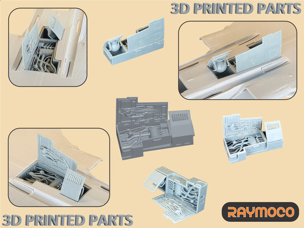 R48.174.00  1/48 F-4J/C/S/D Phantom II LOX & Hydraulic Fluid Reservoir Bay, Electronic Bays. Recommended Kit-ZOUKEI-MURA