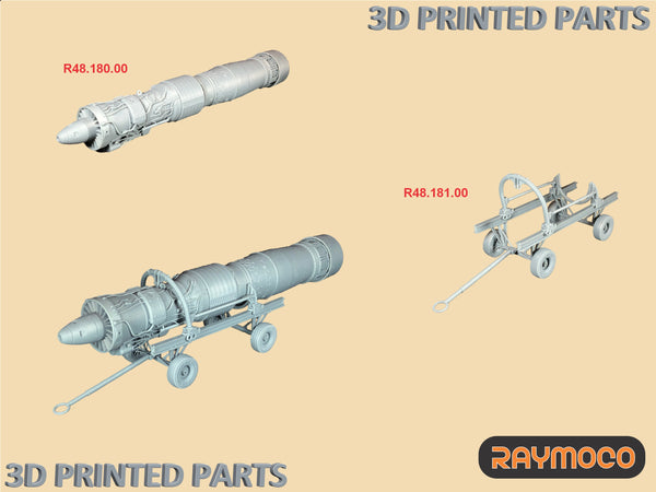 R48.182.00  1/48 F-8 Crusader Turbojet Engine J57-P-20A with Trailer. Recommended Kits - Hasegawa