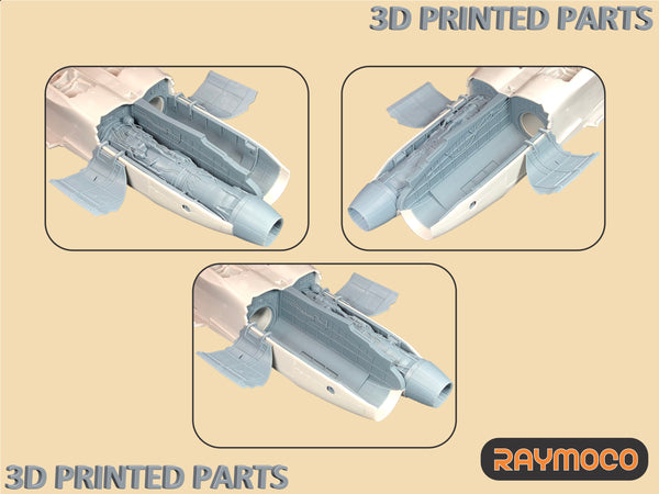 R48.184.00  1/48 F/A-18E/F & EA-18G Engine Bay with Turbojet Engine F414-GE-400. Recommended Kits - Hasegawa