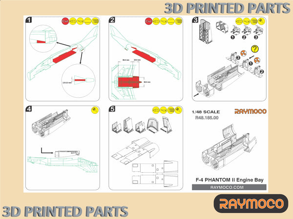 F-4 Phantom II Engine Bay for Hasegawa Kits - 1/48 | R48.185.00