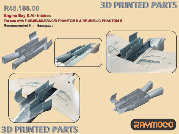 F-4 Phantom II Engine Bay & Air Intakes for Hasegawa Kits - 1/48 | R48.186.00