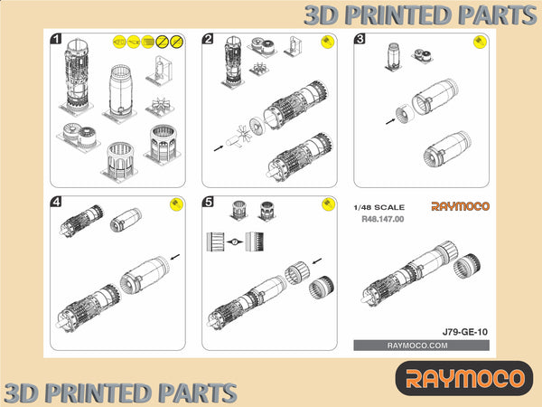 F-4 Phantom II Engine Bay, Air Intakes, Engine J79-GE-10 for Hasegawa Kits - 1/48 | R48.187.00