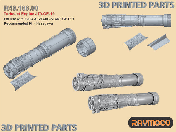 F-104 A/C/D/J/G STARFIGHTER Turbojet Engine for Hasegawa Kit - 1/48 | R48.188.00