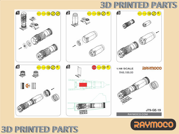 F-104 STARFIGHTER Turbojet Engine with Trailer for Hasegawa Kit - 1/48 | R48.190.00
