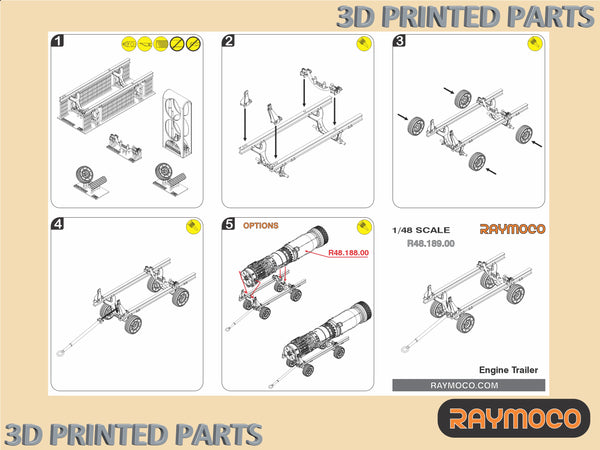 F-104 STARFIGHTER Turbojet Engine with Trailer for Hasegawa Kit - 1/48 | R48.190.00