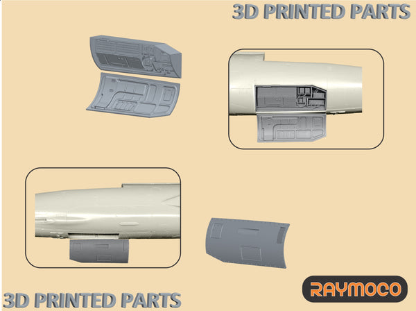 F-104 A/C/D/J/G STARFIGHTER Electronics, Tail, Aileron Hydraulics for Hasegawa Kit - 1/48 | R48.191.00