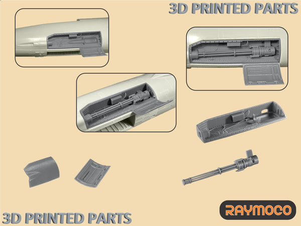 F-104 A/C/D/J/G STARFIGHTER Cannon Bay, Cannons (2 pcs), Stand for Hasegawa Kit - 1/48 | R48.193.00