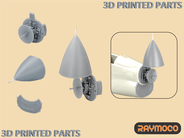 F-8 E/J Crusader Radar AN/APQ-94 & Air Intake Cover for Hasegawa Kit - 1/48 | R48.194.00
