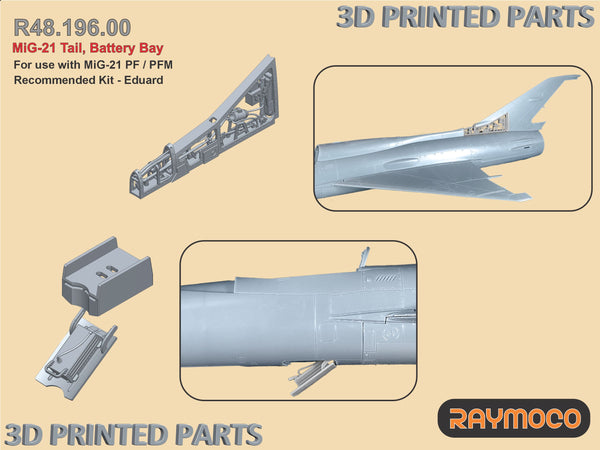 MiG-21 PF/PFM Tail, Battery Bay for Eduard Kits - 1/48 | R48.196.00