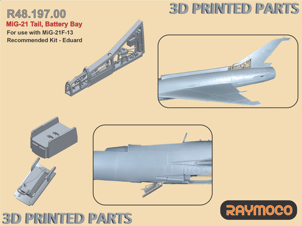 MiG-21F-13 Tail, Battery Bay for Eduard Kits - 1/48 | R48.197.00