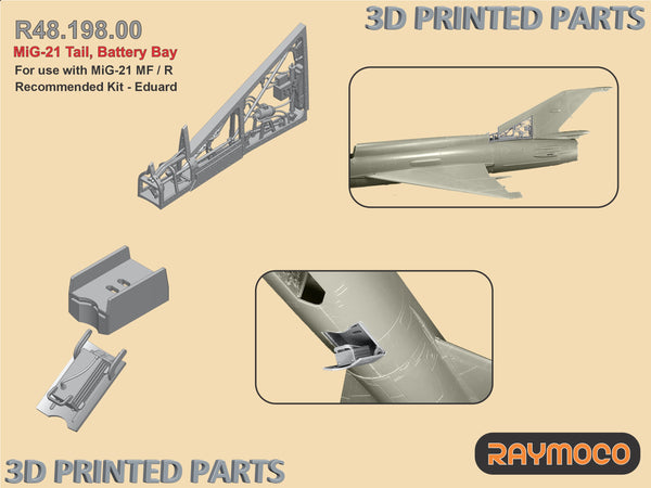 MiG-21 MF/R Tail, Battery Bay for Eduard Kits - 1/48 | R48.198.00