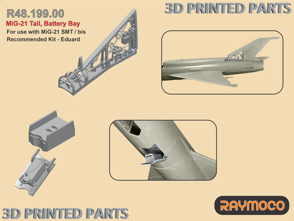 MiG-21 SMT/bis Tail, Battery Bay for Eduard Kits - 1/48 | R48.199.00