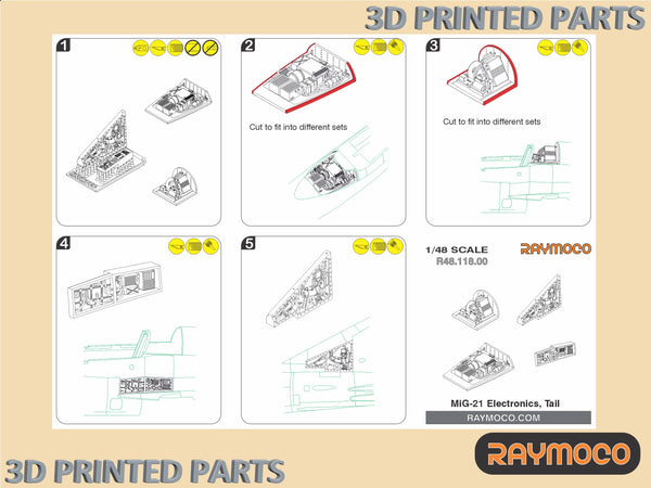 Collection of 4 sets for MiG-21 - 1/48 | RC48.101.00