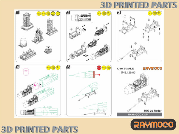 Collection of 4 sets for MiG-25PD for ICM - 1/48 | RC48.106.00